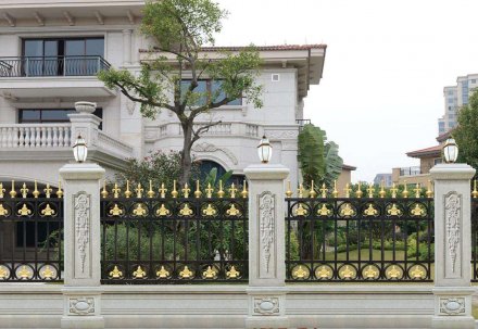 潮州鋁合金圍墻護(hù)欄安裝圖解-安誠護(hù)欄廠家